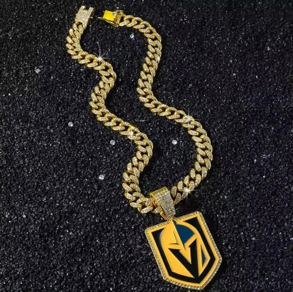 Vegas Golden Knights Iced Out Chain Necklace 20 Or 24 Choose Your Size